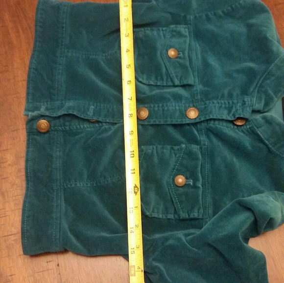 Copper Key Teal Velvet Cropped Jacket - Picture 11 of 12